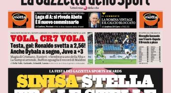 Le prime pagine sportive di oggi, giovedì 19 dicembre