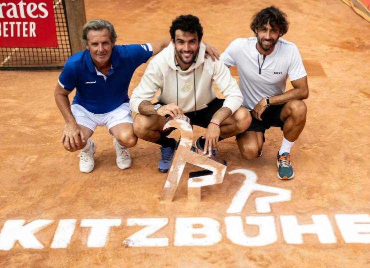 Matteo Berrettini con il coach Francisco Roig