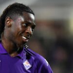 L'attaccante della Fiorentina Kean