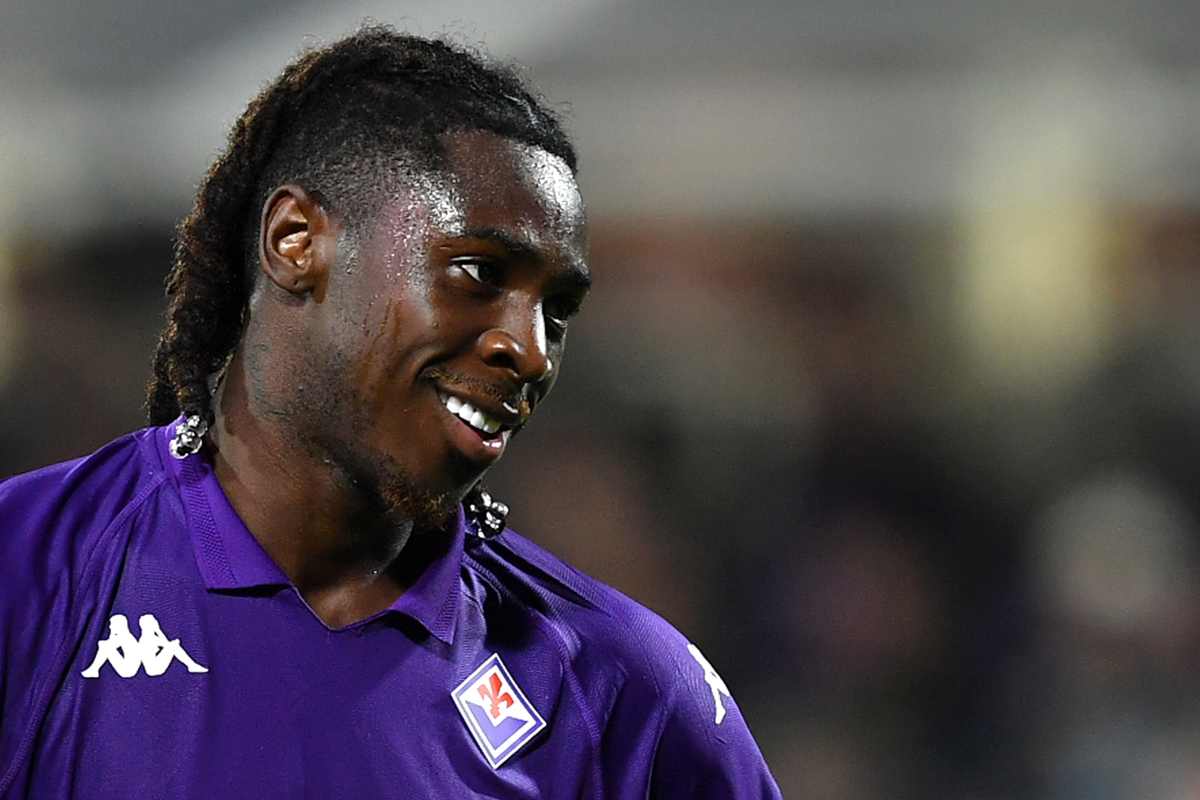 L'attaccante della Fiorentina Kean