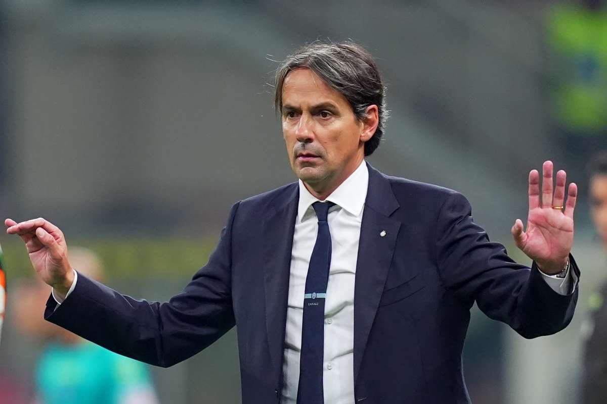 L'allenatore dell'Inter Simone Inzaghi