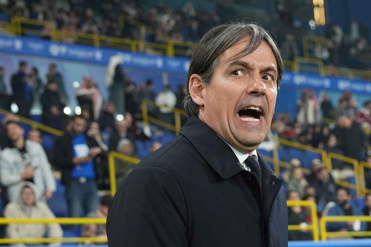 L'allenatore dell'Inter Simone Inzaghi