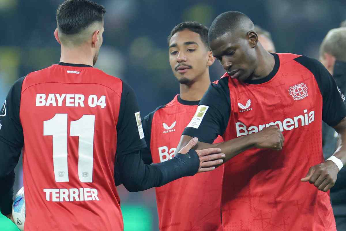 Terrier e Mukiele del Bayer Leverkusen