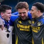 I giocatori del Leeds durante la festa promozione