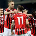 Un'esultanza dei rossoneri